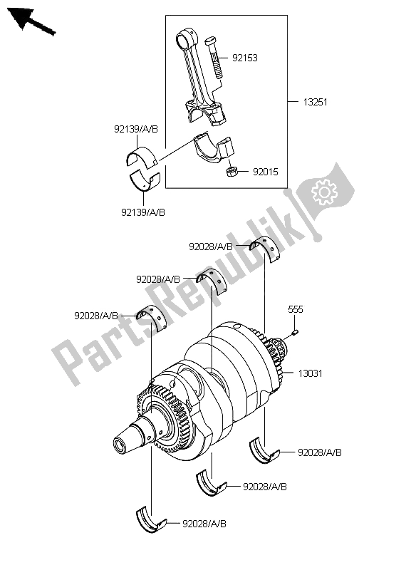 Wszystkie części do Wa? Korbowy Kawasaki ER 6N ABS 650 2012