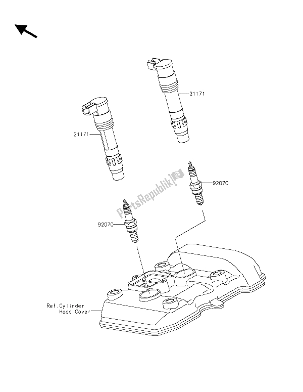 All parts for the Ignition System of the Kawasaki Z 300 ABS 2015