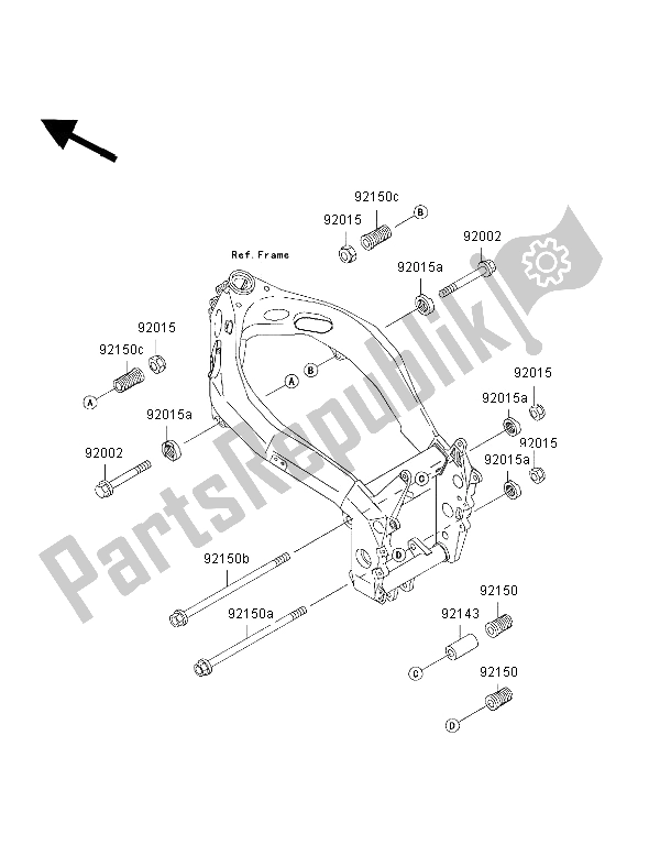 Toutes les pièces pour le Montage Moteur du Kawasaki Ninja ZX 7R 750 2002