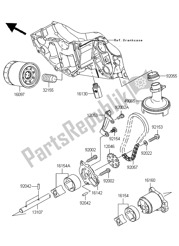 Todas las partes para Bomba De Aceite de Kawasaki ER 6N 650 2010