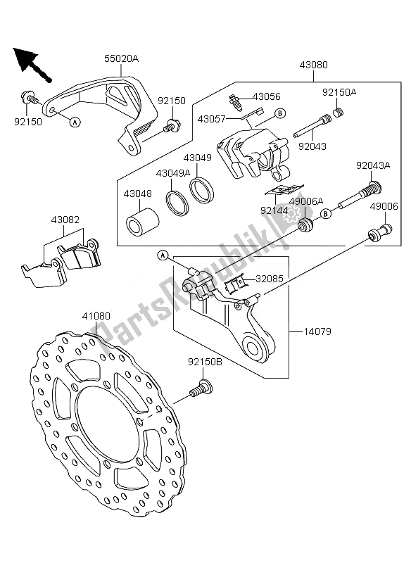 Todas las partes para Freno Trasero de Kawasaki KLX 250 2010