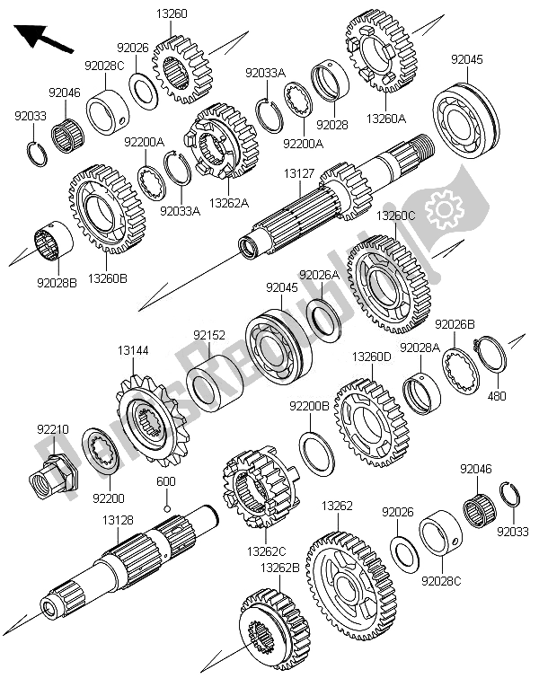 Wszystkie części do Przenoszenie Kawasaki W 800 2014