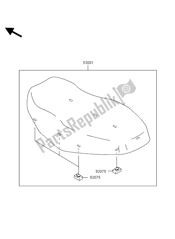 All parts for the Seat of the Kawasaki KVF 360 2009