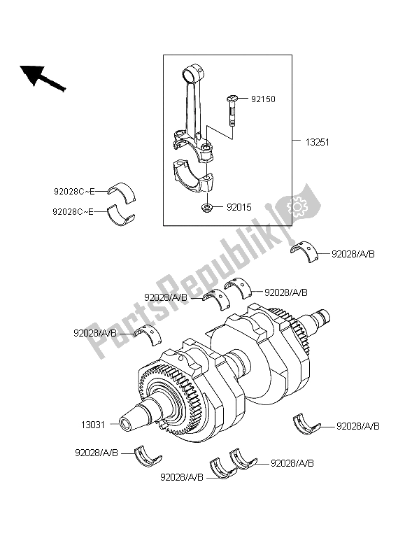 Wszystkie części do Wa? Korbowy Kawasaki W 650 2004