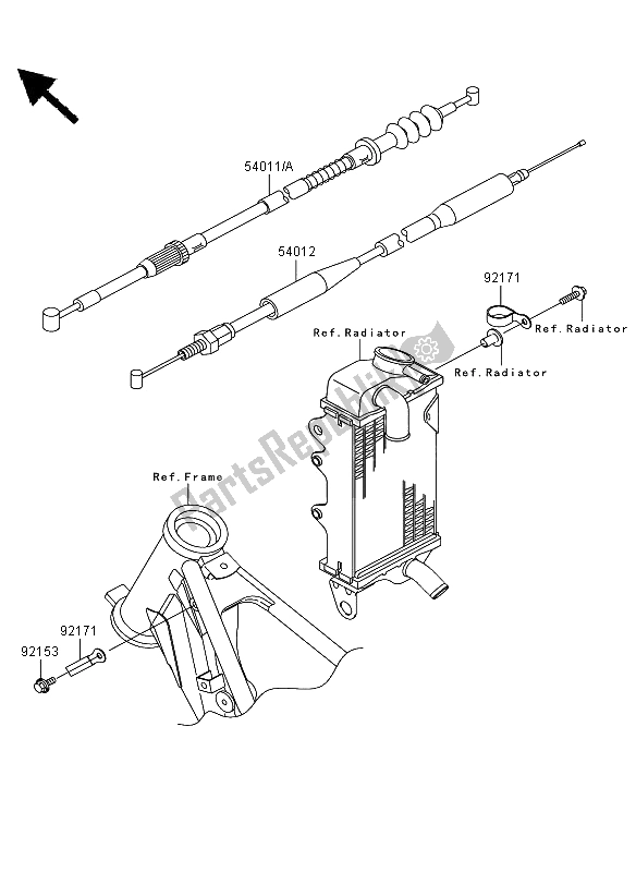 All parts for the Cables of the Kawasaki KX 85 SW LW 2009