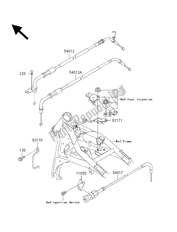 All parts for the Cables of the Kawasaki VN 1500 Classic Tourer FI 2001