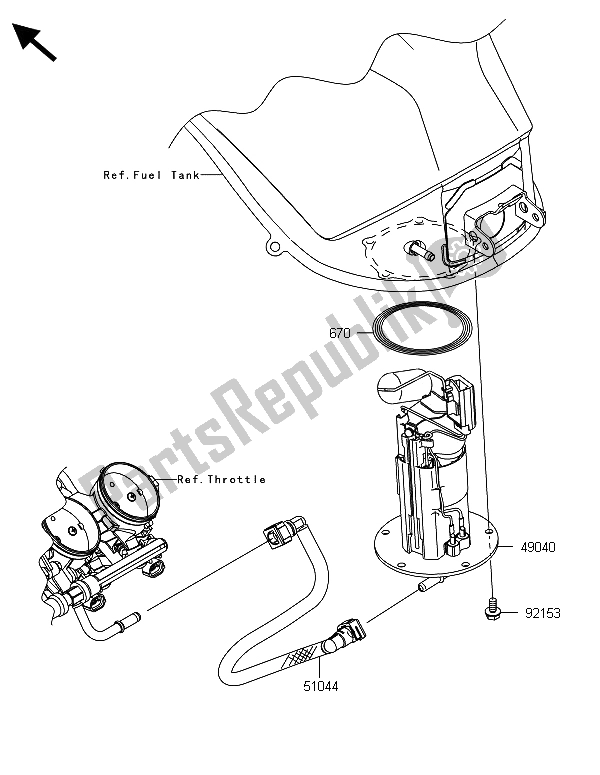 Todas las partes para Bomba De Combustible de Kawasaki Z 1000 ABS 2013