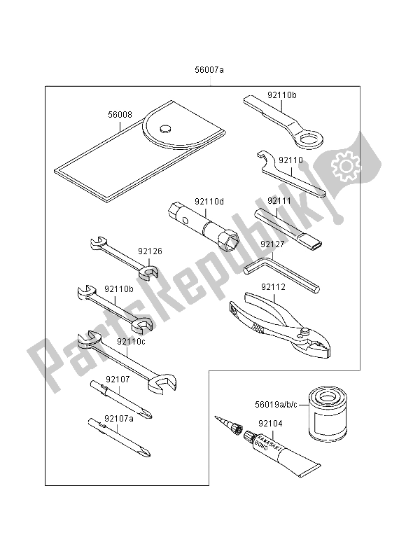 Todas las partes para Herramientas De Propietarios de Kawasaki Eliminator 125 1999