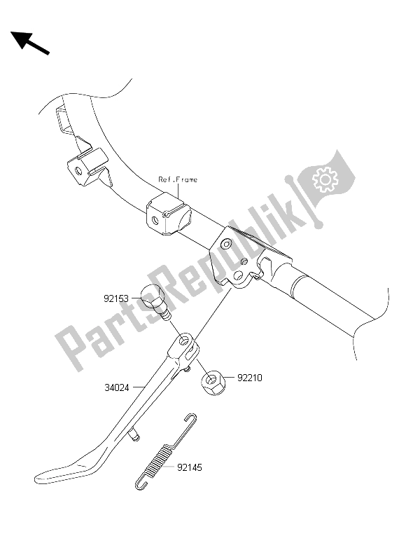 All parts for the Stand(s) of the Kawasaki Vulcan 1700 Nomad ABS 2015