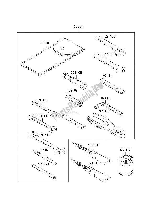 Toutes les pièces pour le Propriétaire Ses Outils du Kawasaki VN 800 1998