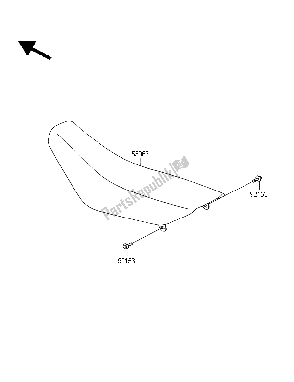 All parts for the Seat of the Kawasaki KX 65 2008