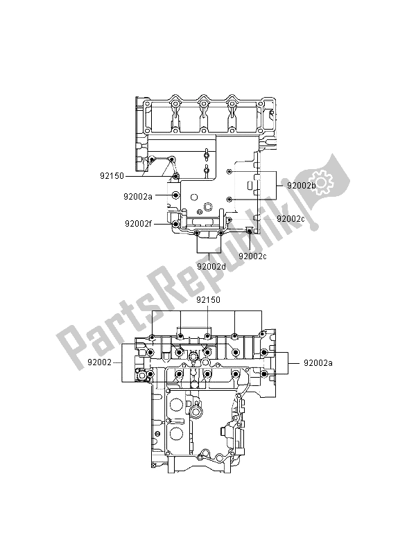 Todas las partes para Patrón De Perno Del Cárter de Kawasaki ZXR 400 1999