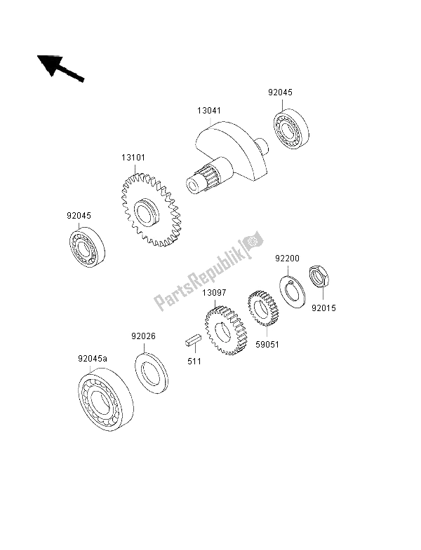 Tutte le parti per il Equilibratore del Kawasaki KLX 650R 1996