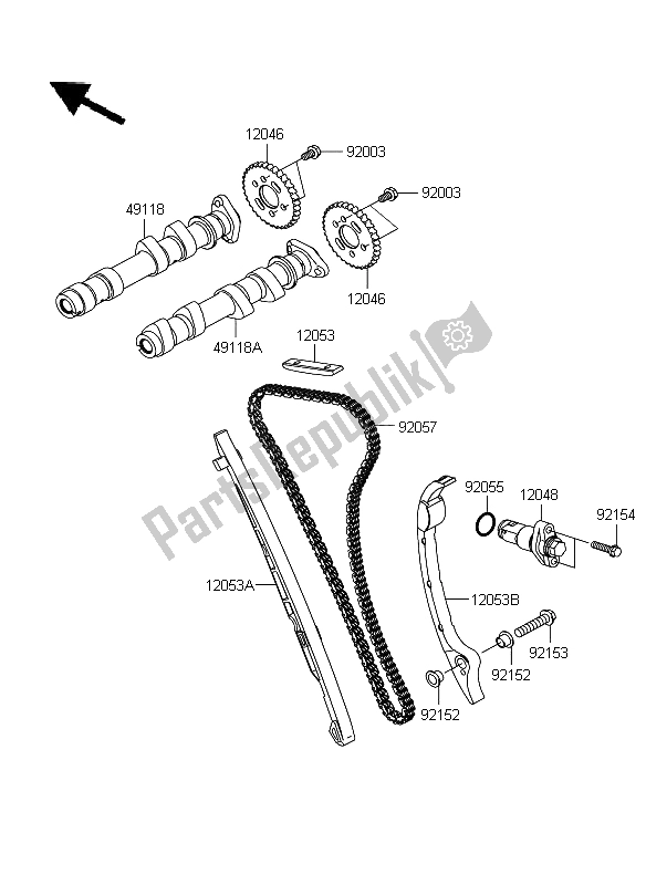 Wszystkie części do Napinacz Kawasaki ER 6F 650 2009