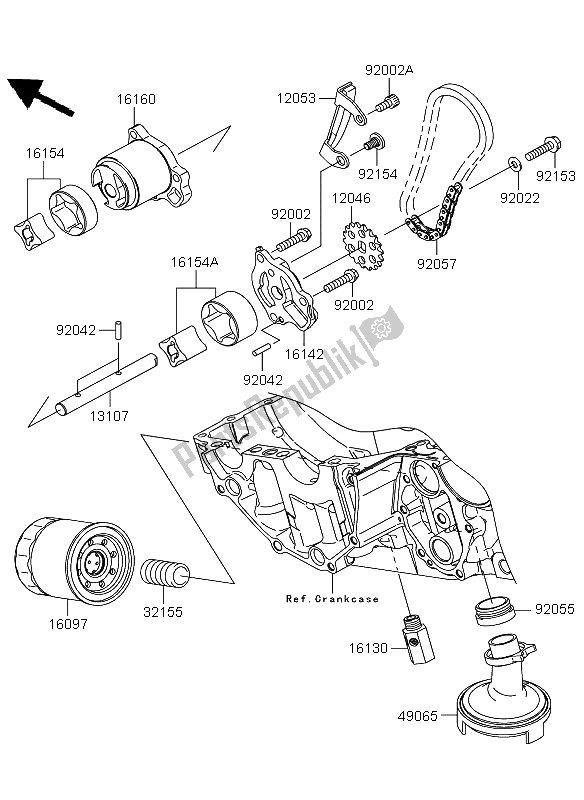 Toutes les pièces pour le La Pompe à Huile du Kawasaki Versys 650 2012