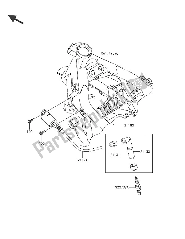 All parts for the Ignition System of the Kawasaki Z 250 SL 2016