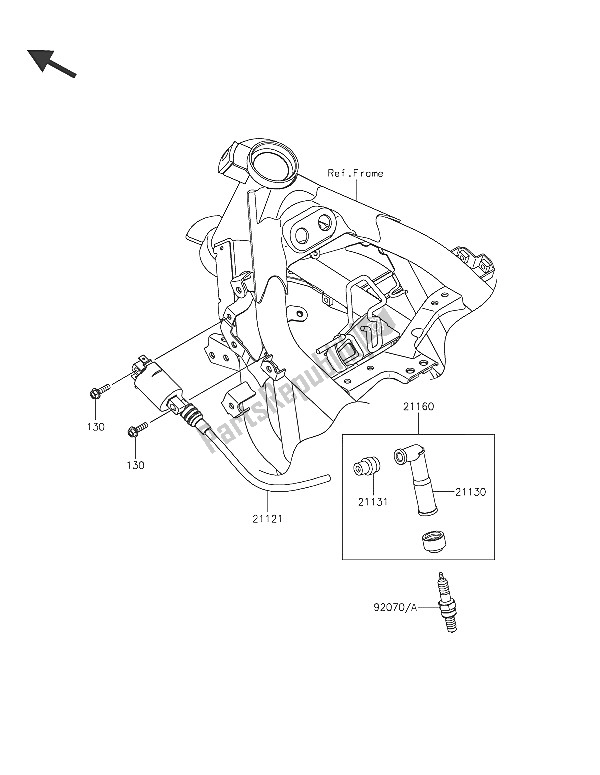 All parts for the Ignition System of the Kawasaki Z 250 SL 2016