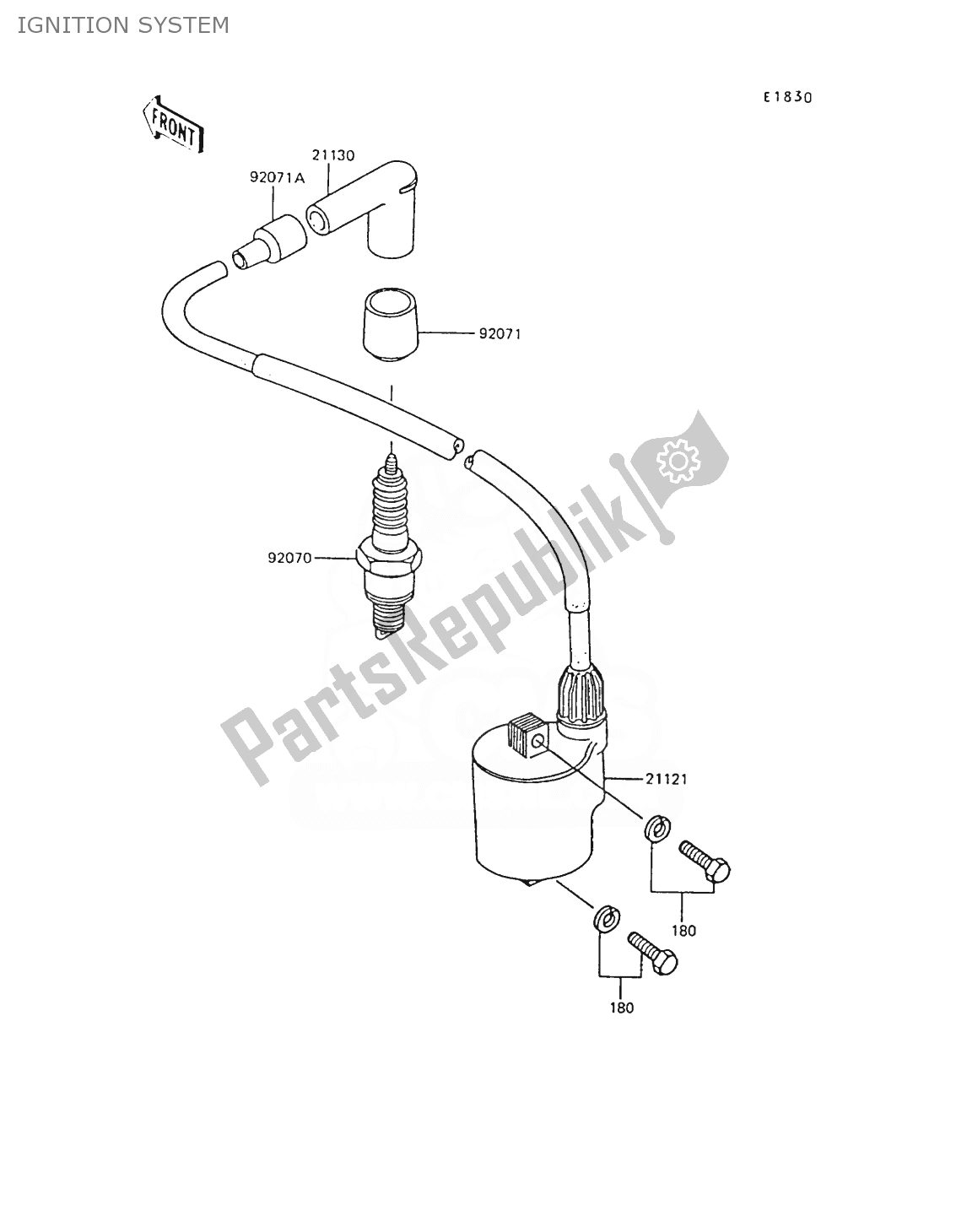 All parts for the Ignition System of the Kawasaki AR 80 1990