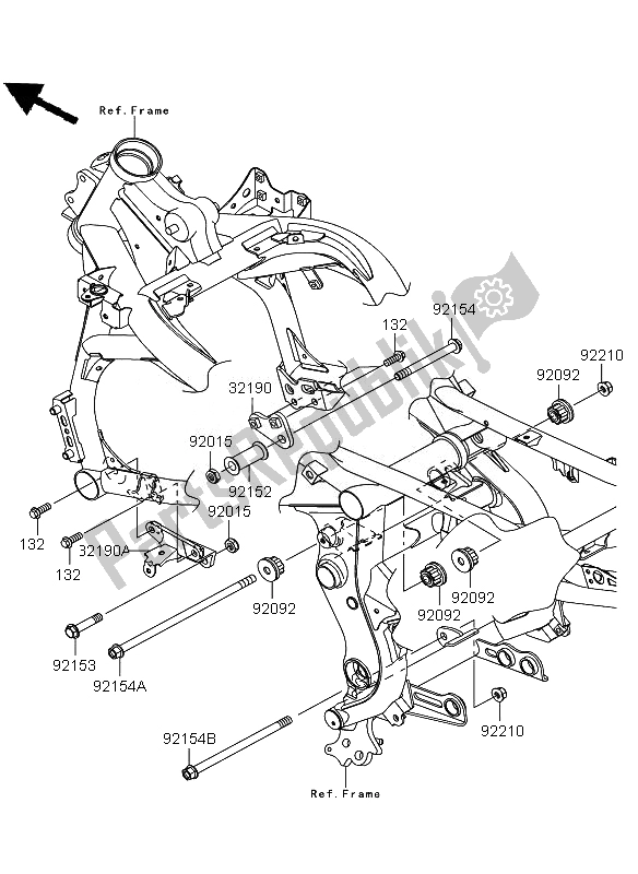 All parts for the Engine Mount of the Kawasaki Versys ABS 650 2011