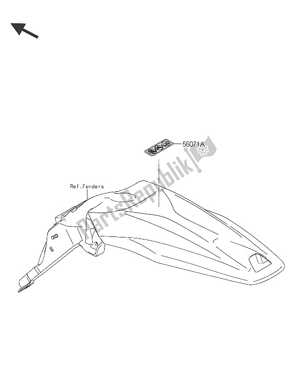 All parts for the Labels of the Kawasaki KLX 450R 2016