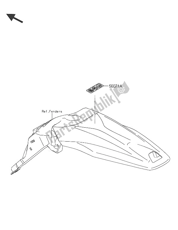 Alle onderdelen voor de Etiketten van de Kawasaki KLX 450R 2016
