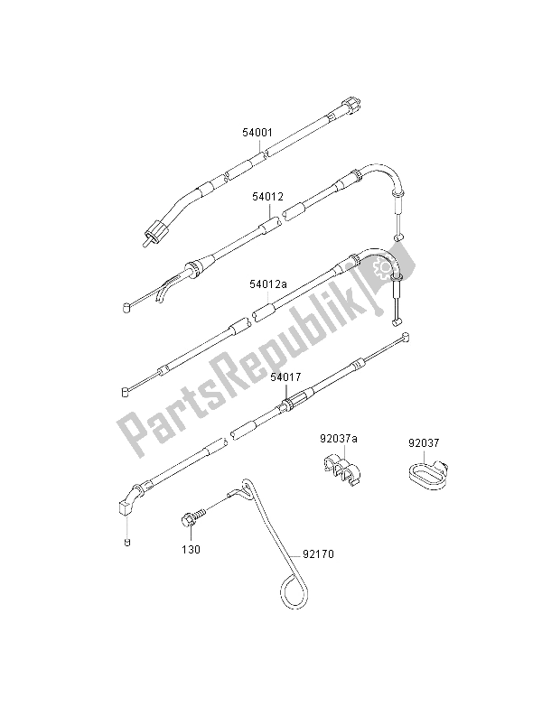 Toutes les pièces pour le Câbles du Kawasaki Ninja ZX 7R 750 2000