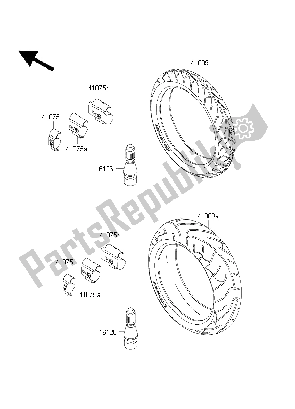 Todas las partes para Llantas de Kawasaki ZRX 1200R 2001