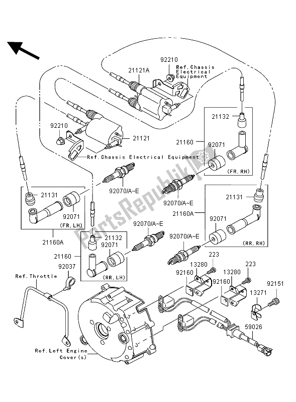 All parts for the Ignition System of the Kawasaki VN 1500 Mean Streak 2002