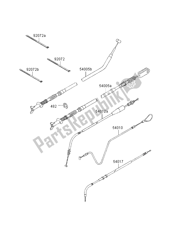 Tutte le parti per il Cavi del Kawasaki KVF 400 4X4 2000