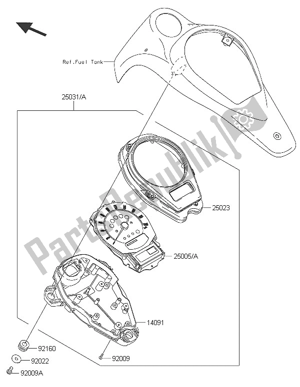 All parts for the Meter(s) of the Kawasaki Vulcan 1700 Nomad ABS 2016