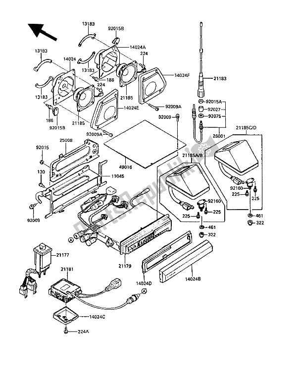 Todas las partes para Audio de Kawasaki ZG 1200 B1 1990