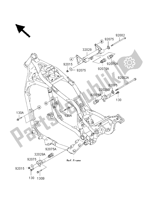 Toutes les pièces pour le Ferrures De Cadre du Kawasaki VN 1500 Drifter 1999