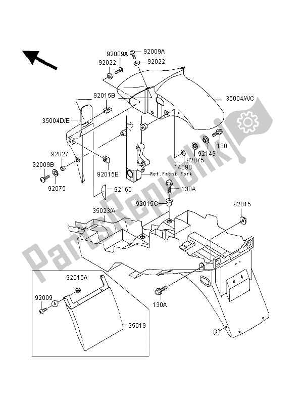 Todas las partes para Defensas de Kawasaki Ninja ZX 6R 600 1998