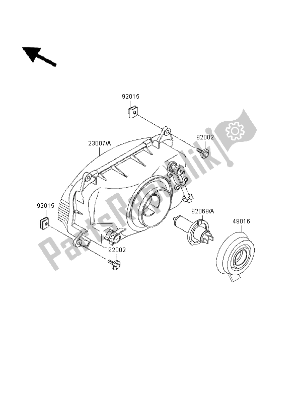 Toutes les pièces pour le Phare du Kawasaki GPZ 1100 ABS 1996