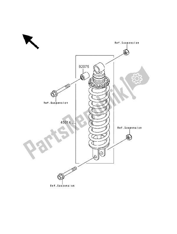 Todas as partes de Absorventes De Impacto do Kawasaki GPZ 500S 2000