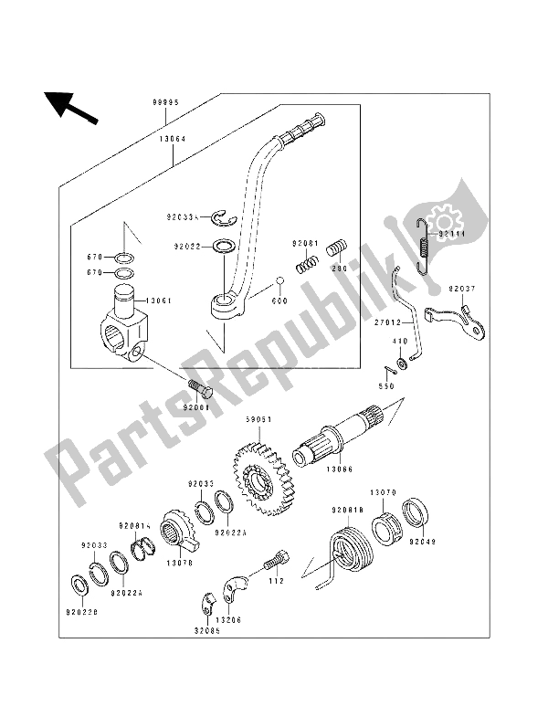 Tutte le parti per il Parti Opzionali del Kawasaki Tengai 650 1991