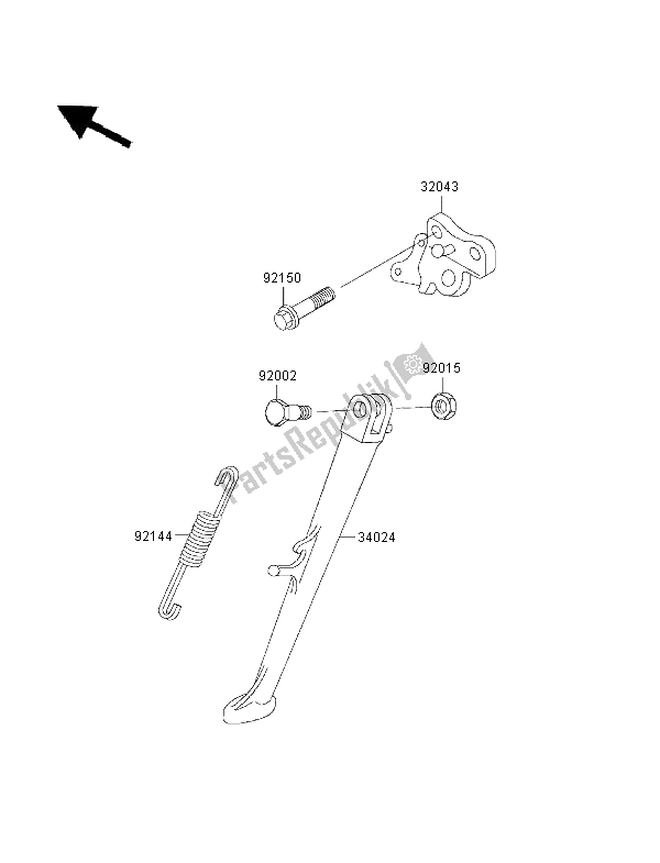 Tutte le parti per il In Piedi del Kawasaki Ninja ZX 7 RR 750 1997