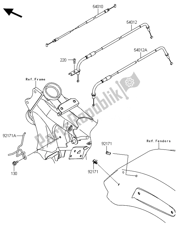 Toutes les pièces pour le Câbles du Kawasaki VN 1700 Voyager ABS 2014