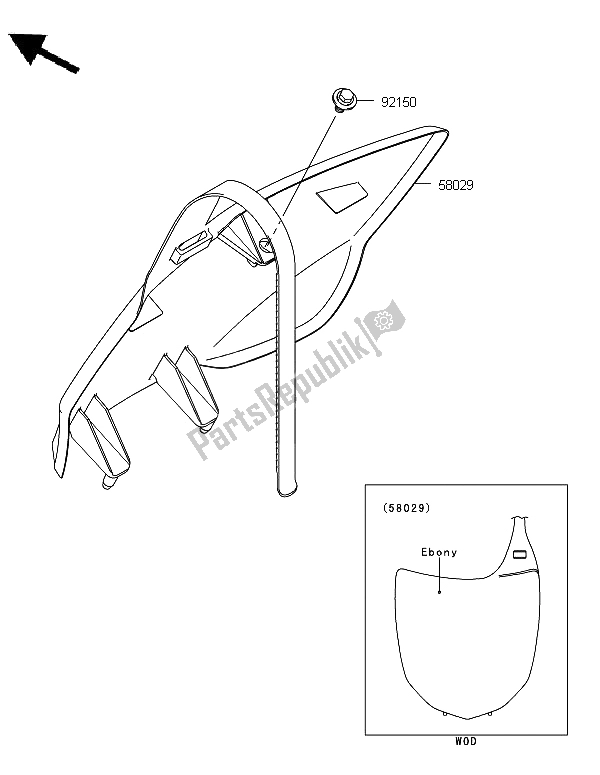 All parts for the Accessory of the Kawasaki KX 250F 2012