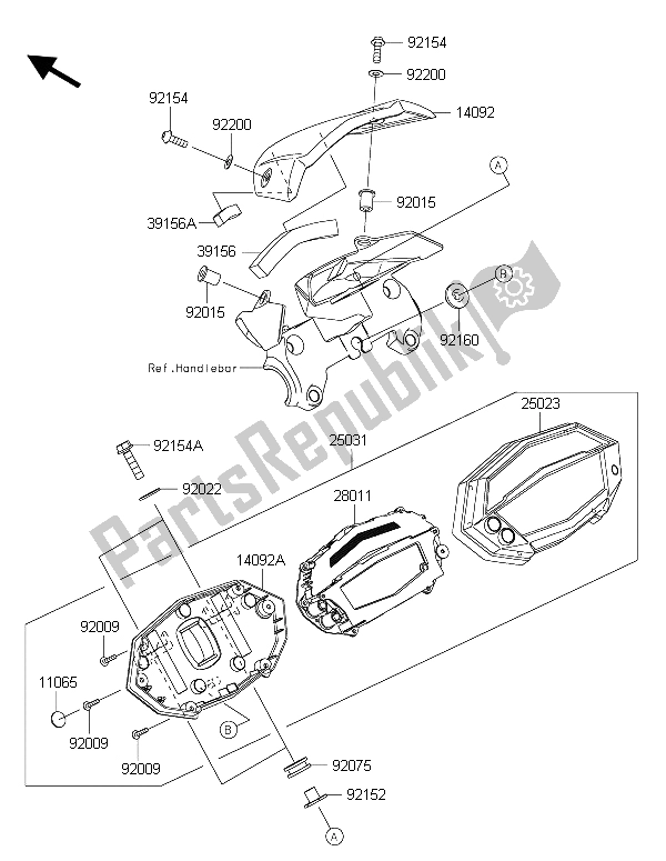 All parts for the Meter(s) of the Kawasaki Z 1000 ABS 2015