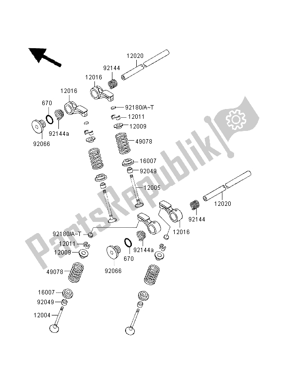 Toutes les pièces pour le Soupape du Kawasaki ZXR 400 1997