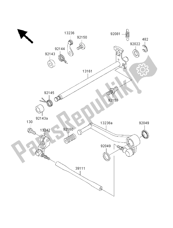 Todas las partes para Mecanismo De Cambio De Marcha de Kawasaki Ninja ZX 6R 600 2000