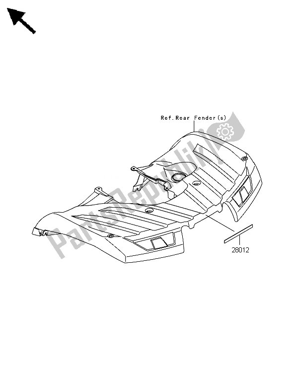 All parts for the Reflectors of the Kawasaki Brute Force 750 4X4I Epshef 2014