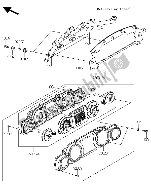 All parts for the Meter(s) of the Kawasaki VN 1700 Voyager Custom ABS 2014