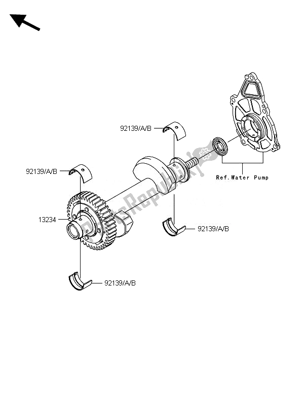 All parts for the Balancer of the Kawasaki ER 6F ABS 650 2014