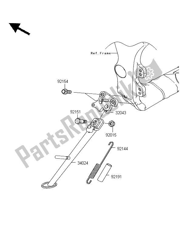 Todas as partes de Ficar do Kawasaki Ninja ZX 10R 1000 2012