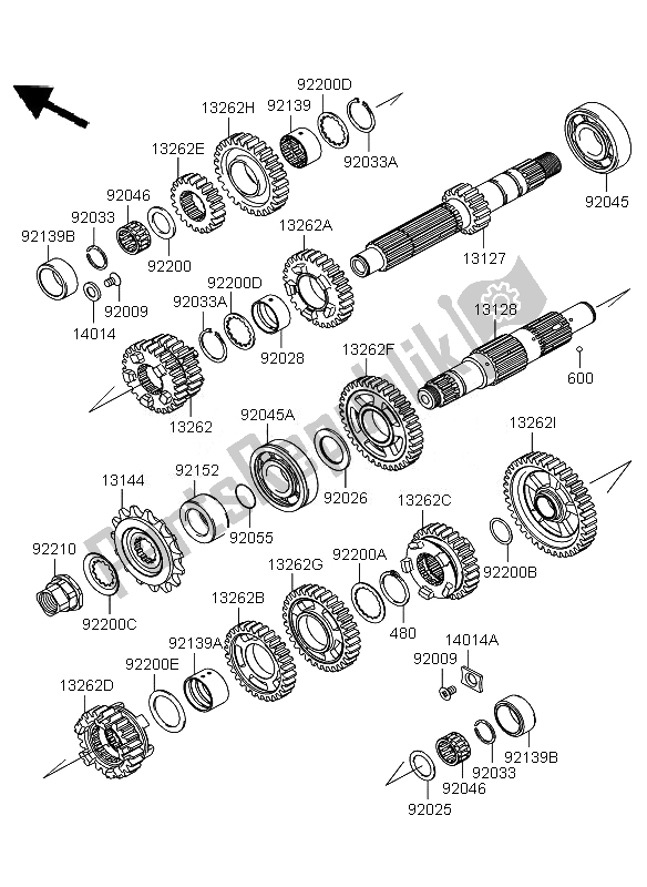 Tutte le parti per il Trasmissione del Kawasaki Versys ABS 650 2011