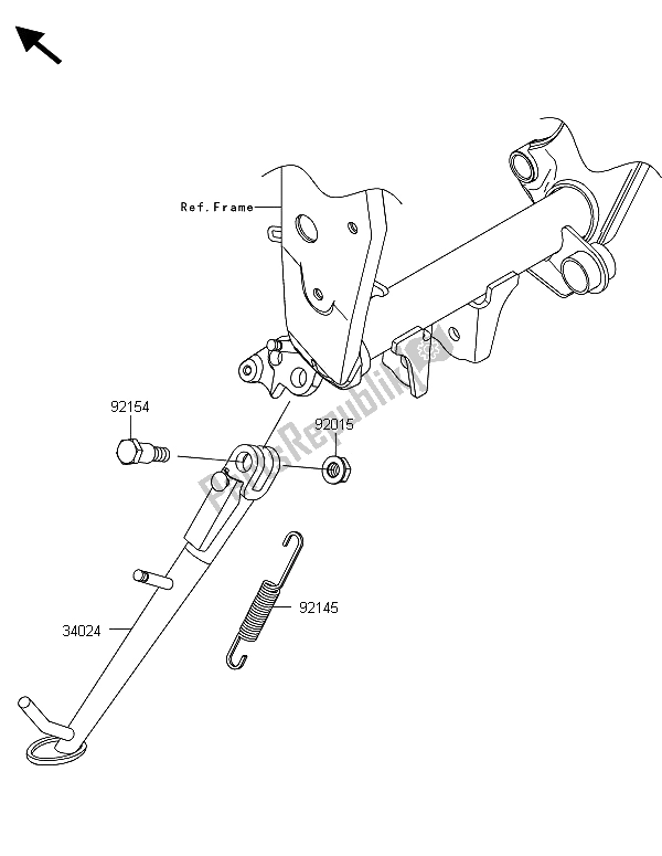All parts for the Stand(s) of the Kawasaki Z 800 ADS 2013
