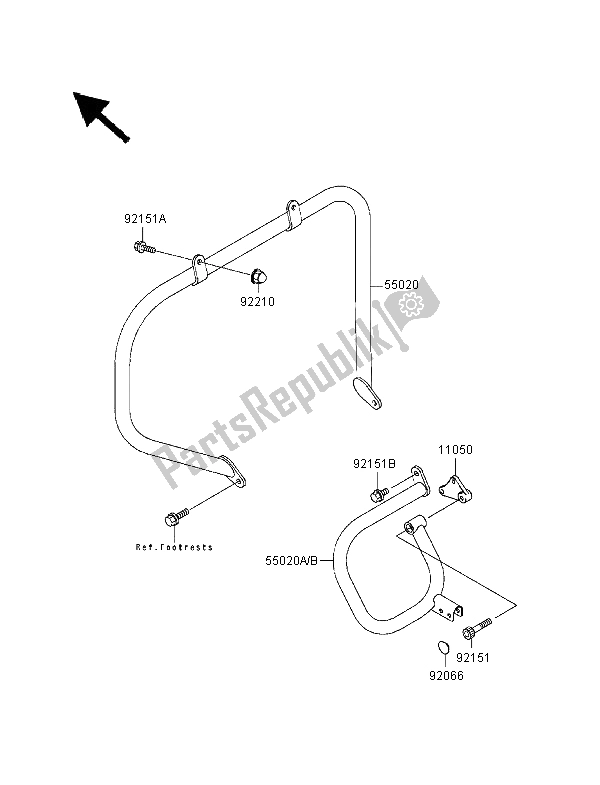 All parts for the Guard of the Kawasaki VN 1500 Classic Tourer 1998