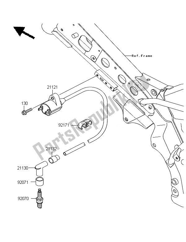 All parts for the Ignition Switch of the Kawasaki KLX 110 2007